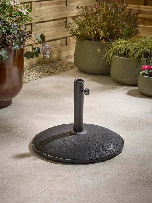 Black Concrete 25kg Parasol Base