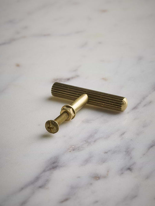 Fluted Brass Knob