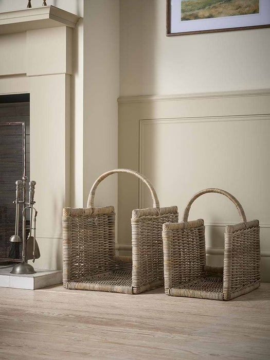 Two Log Holder Baskets