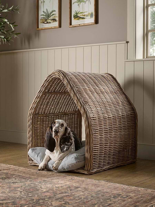 Round Rattan Pet House - Large
