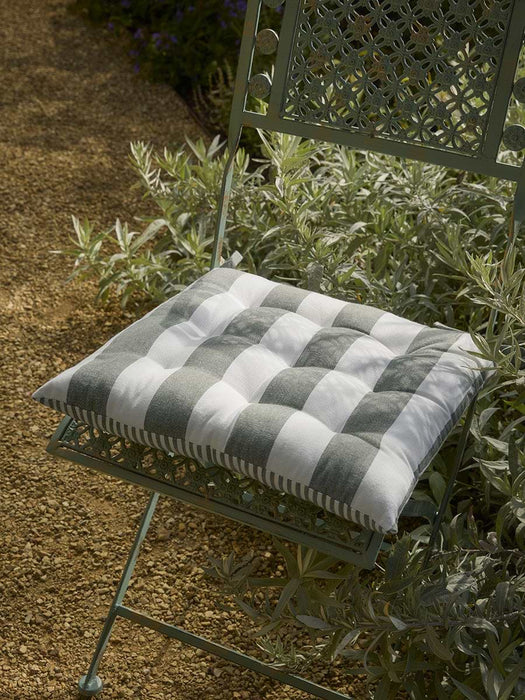 Wide Stripe Indoor/Outdoor Seat Pad - Olive