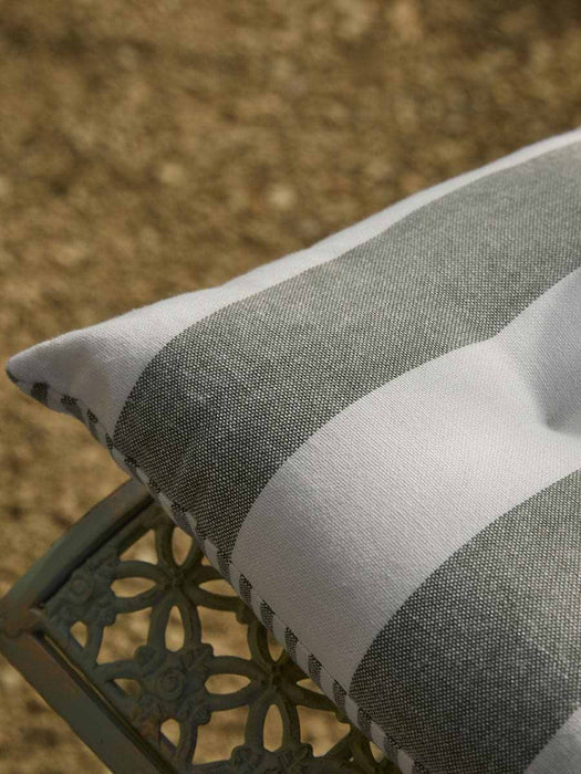 Wide Stripe Indoor/Outdoor Seat Pad - Olive