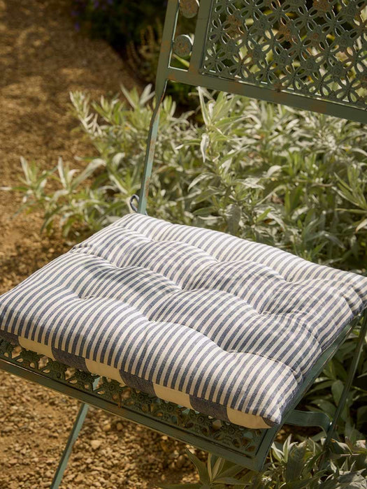 Wide Stripe Indoor/Outdoor Seat Pad - Blue