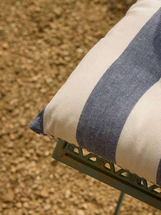 Wide Stripe Indoor/Outdoor Seat Pad - Blue