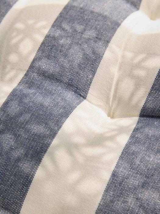 Wide Stripe Indoor/Outdoor Seat Pad - Blue