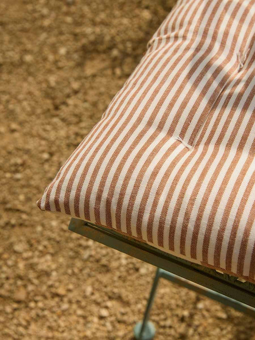 Wide Stripe Indoor/Outdoor Seat Pad - Terracotta