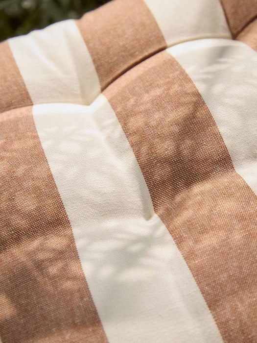 Wide Stripe Indoor/Outdoor Seat Pad - Terracotta