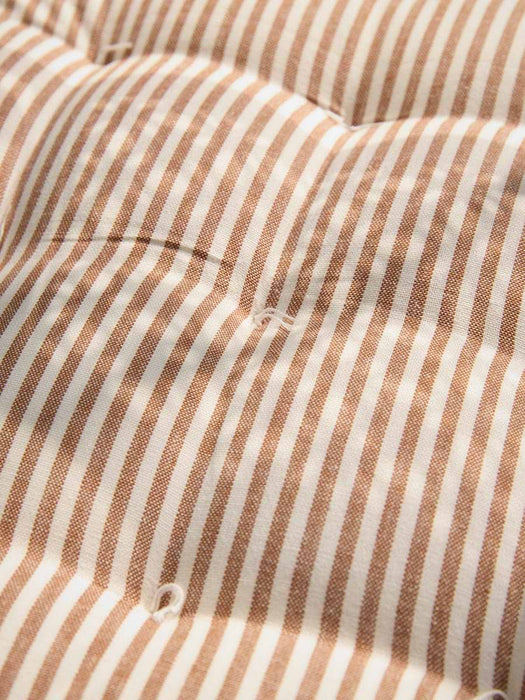 Wide Stripe Indoor/Outdoor Seat Pad - Terracotta