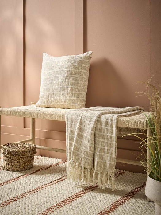 Soft Stripe Cushion - Stone
