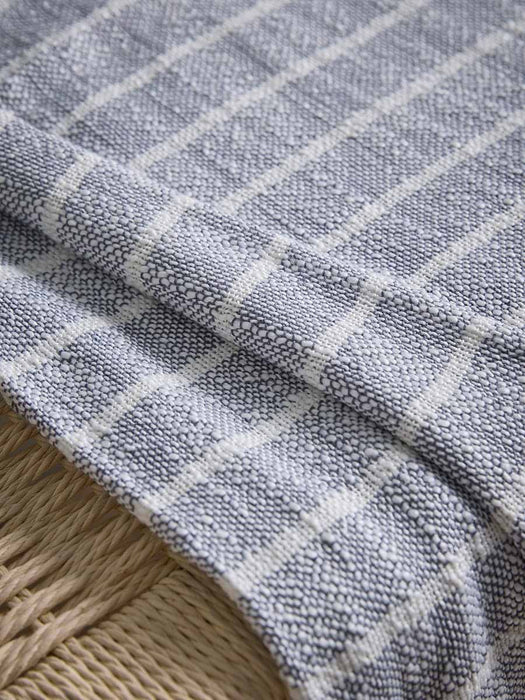 Soft Stripe Throw - Washed Blue