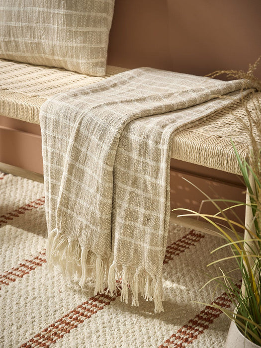 Soft Stripe Throw - Stone