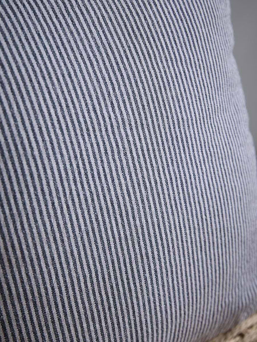French Blue Striped Cushion