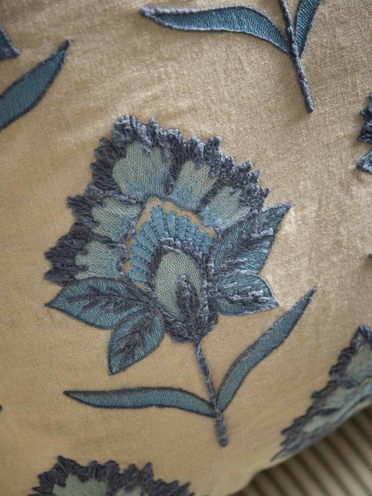 Embroidered Floral Cushion