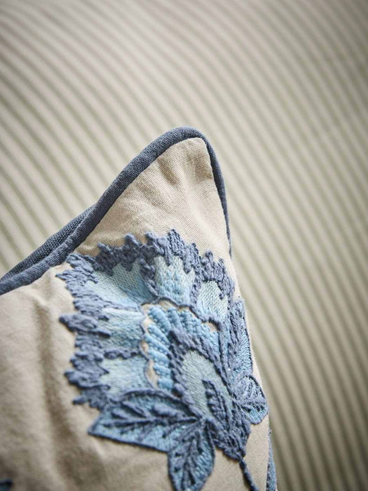 Embroidered Floral Cushion