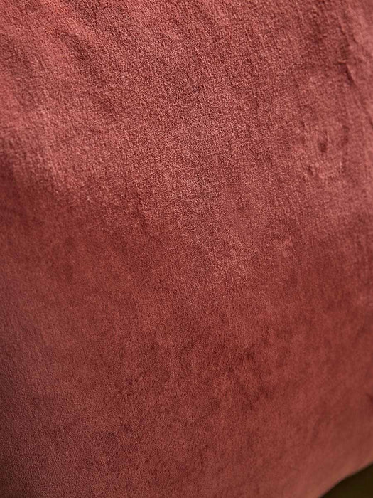 Velvet & Cotton Linen Large Square Cushion Cover - Deep Red