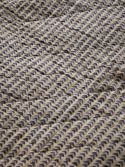 Cotton Quilted Throw - Stem Stripe