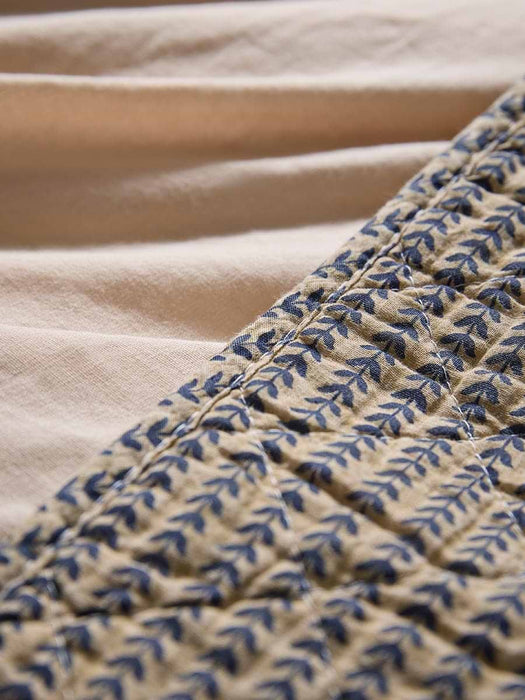Cotton Quilted Throw - Stem Stripe