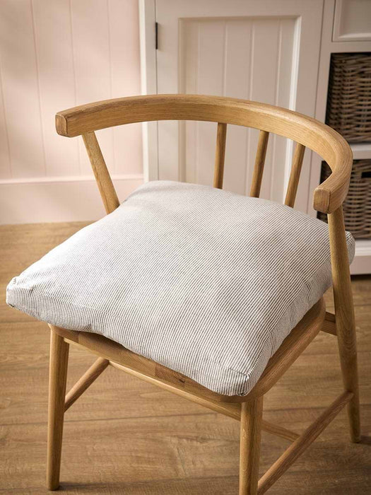 Boxy Seat Pad Cover - Natural Stripe