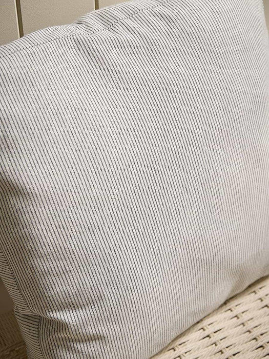 Boxy Seat Pad Cover - Natural Stripe