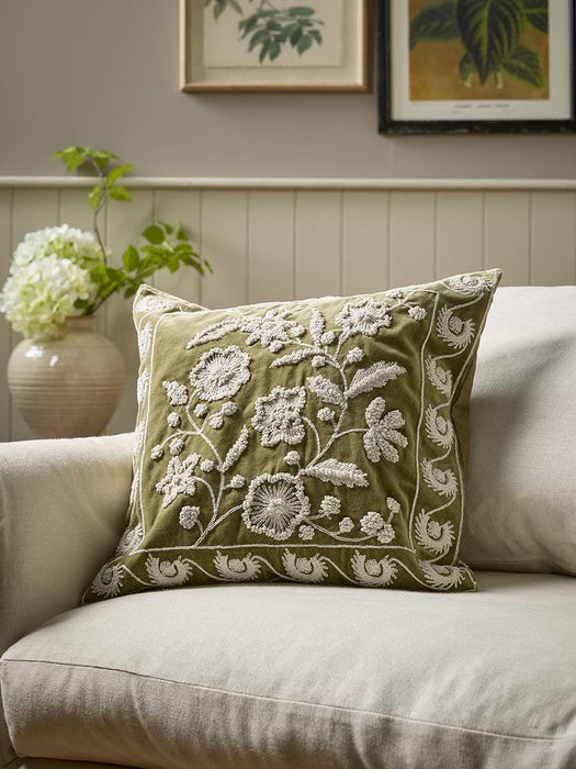 Velvet Chartreuse Cushion Cover