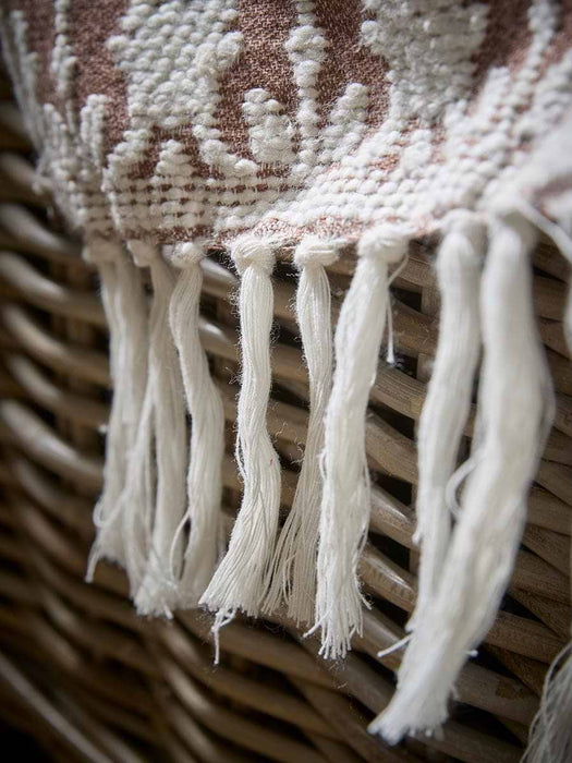 Heritage Pink Tasselled Throw