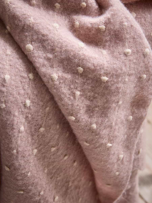 Dusty Pink French Knot Throw