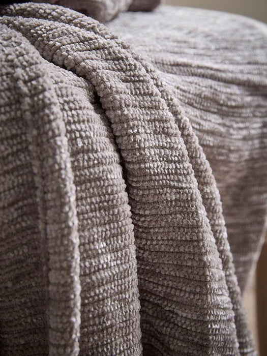 Dovetail Grey Chenille Throw