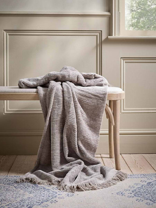 Dovetail Grey Chenille Throw
