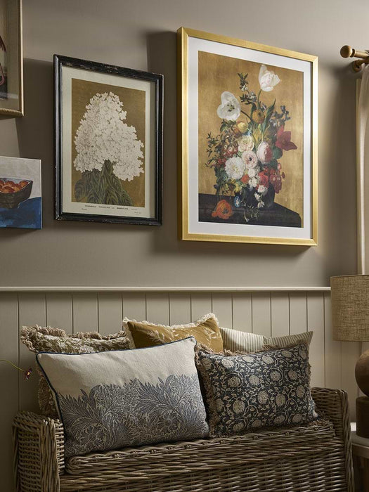 Four Aged Effect Floral Framed Prints
