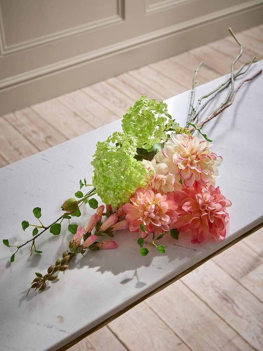 Dahlia Spray - Cream & Pink