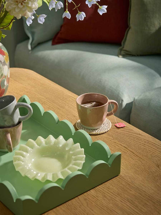 Handmade Glass Ruffle Dish