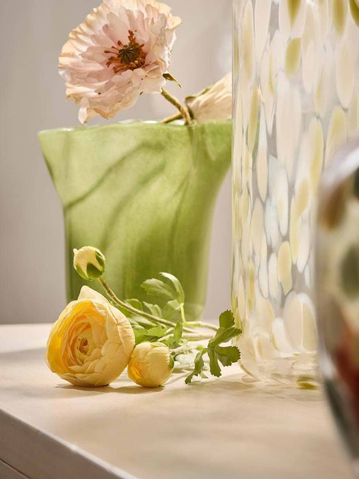 Three Faux Ranunculus Stems - Apricot