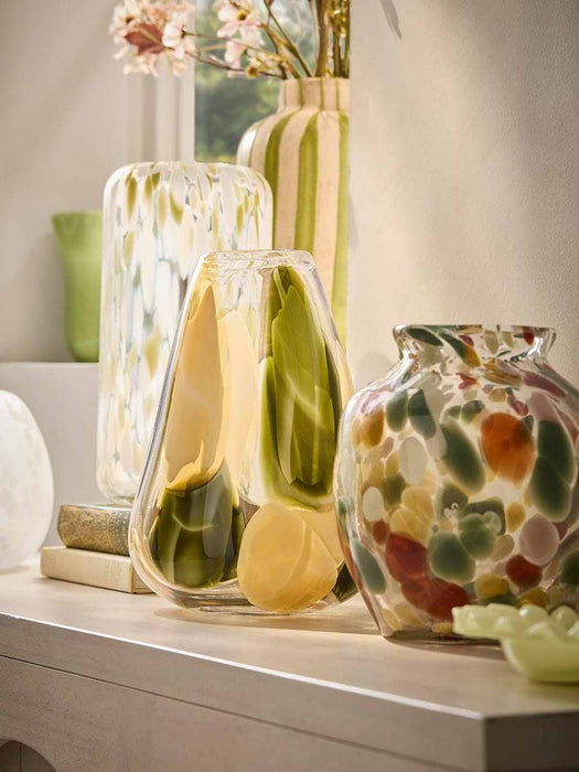 Handpainted Glass Petal Vase