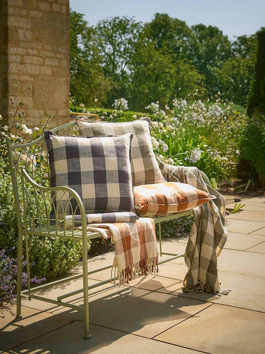 Gingham Indoor Outdoor Cushion - Green