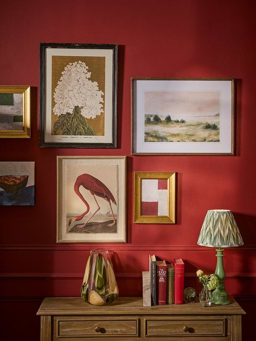 Beaded Frame Flamingo Print