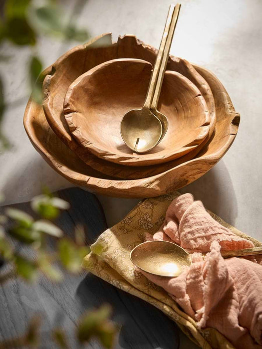Three Teak Bowls