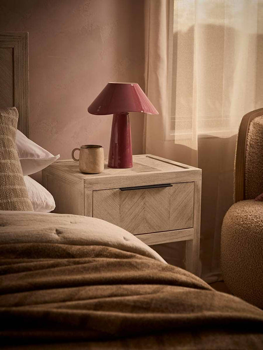 Tova Limewashed Bedside Table