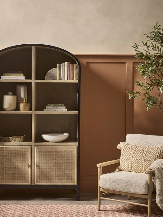 BouclÃ© & Cane Armchair