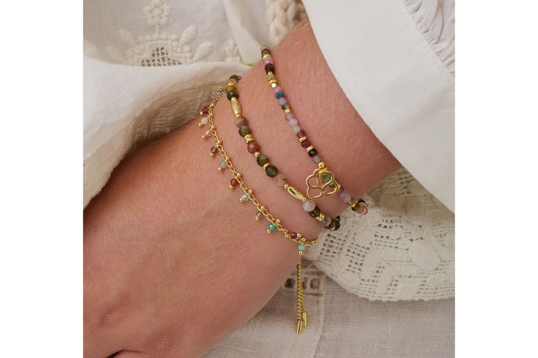Kea 3 Layer Gemstone Bracelet Stack