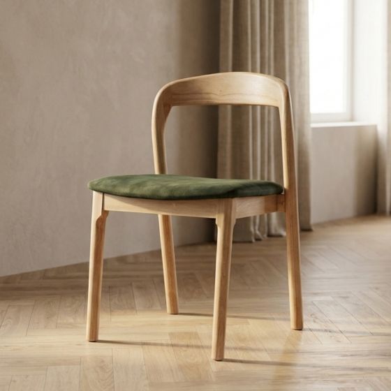 Acre & Artisan Oslo Green Velvet Dining Chair 4