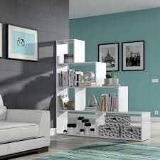 Bookcase White Gloss Lounge Furniture