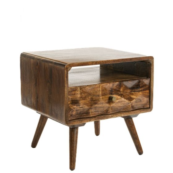 Acre & Artisan Geo Mango Side Table
