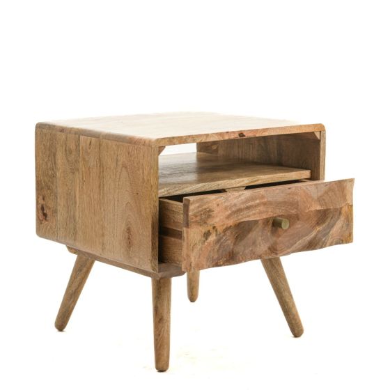 Acre & Artisan Geo Light Mango Side Table