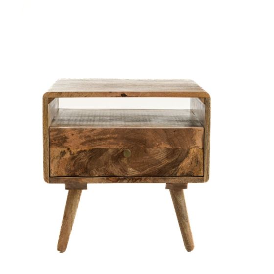 Acre & Artisan Geo Light Mango Side Table
