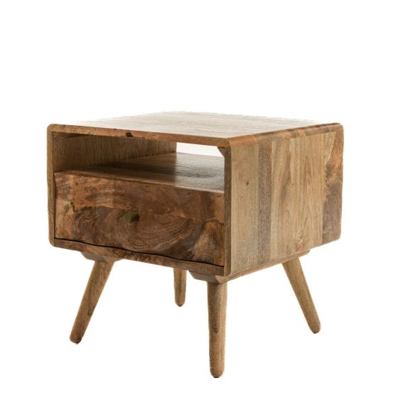 Acre & Artisan Geo Light Mango Side Table