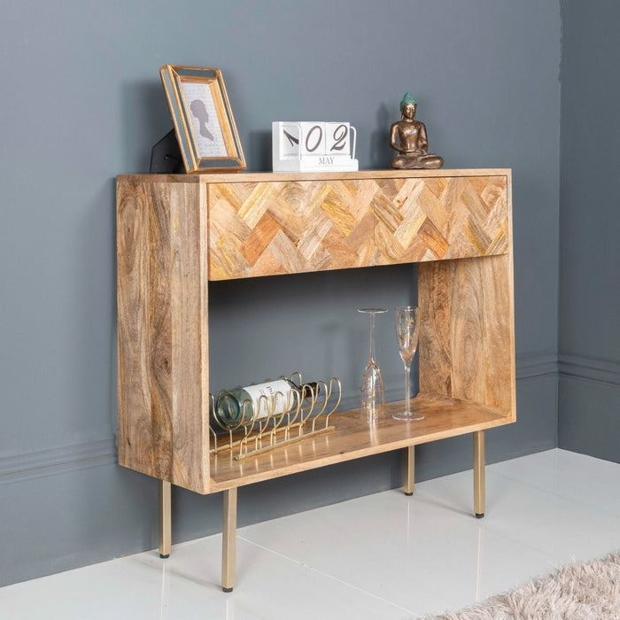 Block Light Mango 90cm Console Table - In Stock