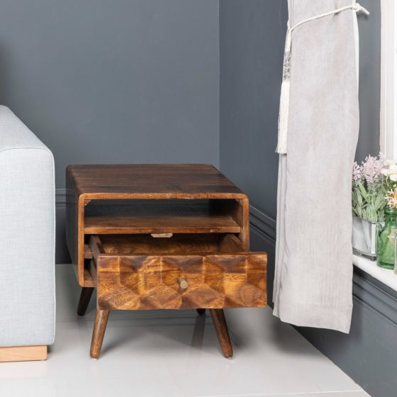 Acre & Artisan Geo Mango Side Table