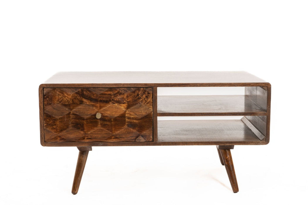 Ex Display Geo Mango 90cm Coffee Table - One Available