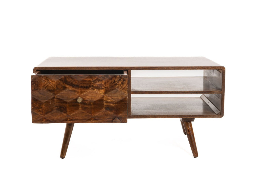 Ex Display Geo Mango 90cm Coffee Table - One Available