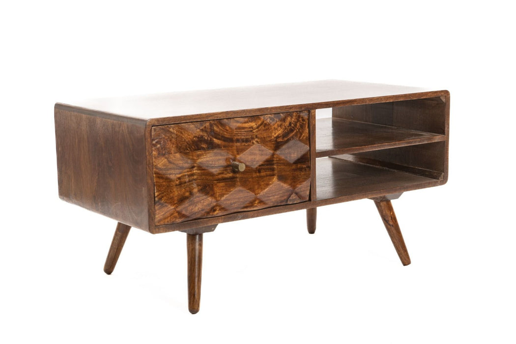 Ex Display Geo Mango 90cm Coffee Table - One Available